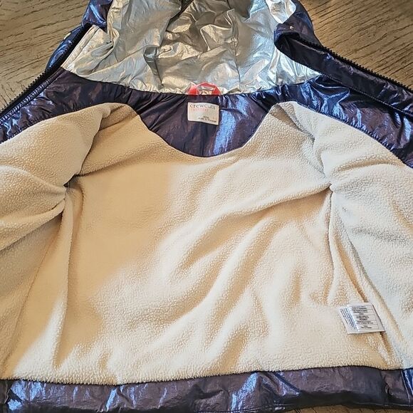 Metallic navy puffer jacket Size 4-5 Crewcuts Everyday - Picture 5 of 13